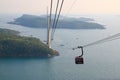 An Thoi city, Phu Quoc, Vietnam - December 2018: Phu Quoc cable car is beautiful kind of transportation to Southern islands.ÃÂ 